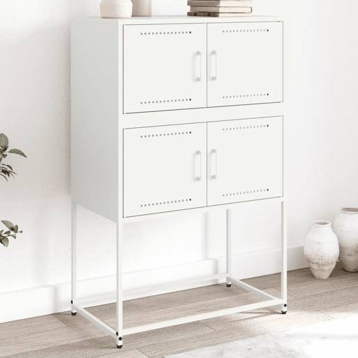 Aparador - Bufete - Móvei de apoio 68,5x38,5x107 cm aço branco pt2217