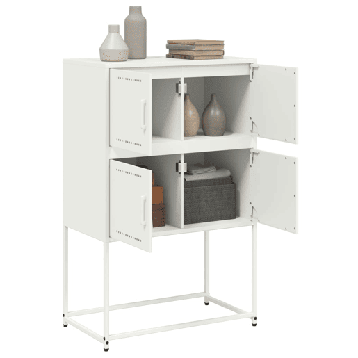 Aparador - Bufete - Móvei de apoio 68,5x38,5x107 cm aço branco pt2217