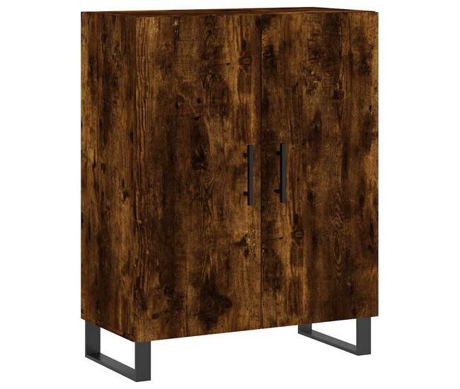 Aparador - mueble de almacenamiento de madera de ingeniería roble ahumado 69,5x34x90 cm es3620
