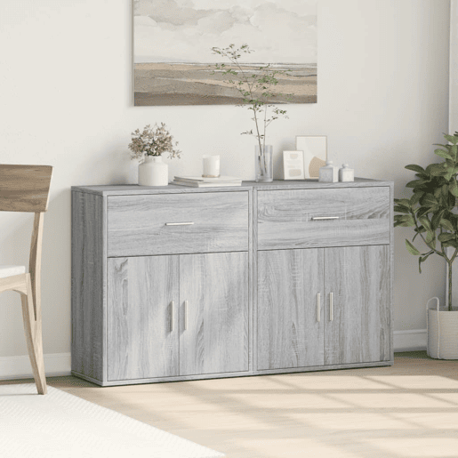 Aparadores - Bufetes - Móveis de apoio 2 pcs 60x31x70 cm derivados madeira cinzento sonoma pt3114