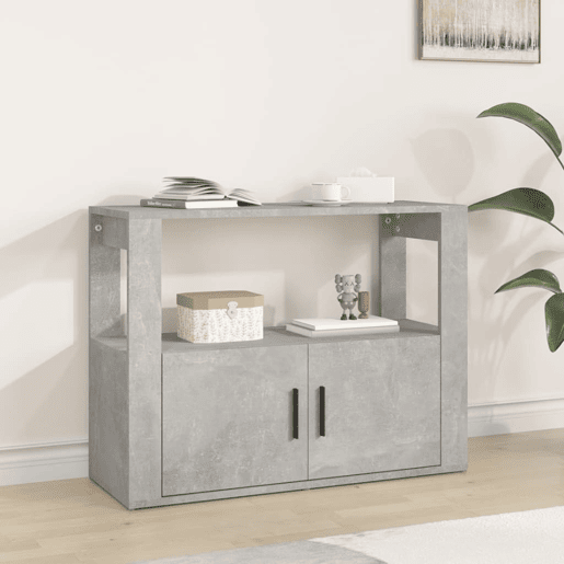 Aparador - Bufete - Móvei de apoio 80x30x60 cm derivados de madeira cinzento cimento pt2841