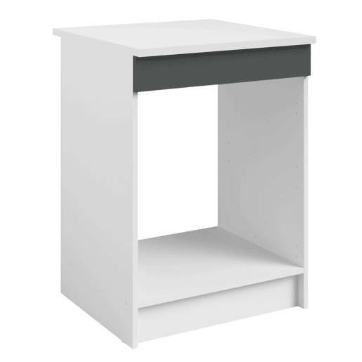 Armário de forno de base, armário para forno 60x60, cinza brilhante e branco, 60x84x60 cm Armário de forno de base, armário para forno 60x60, cinza brilhante e branco, 60x84x60 cm