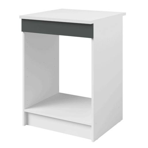Armário de forno de base, armário para forno 60x60, cinza brilhante e branco, 60x84x60 cm Armário de forno de base, armário para forno 60x60, cinza brilhante e branco, 60x84x60 cm