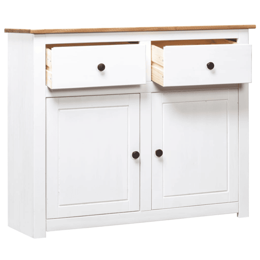Aparador - Bufete - Móvei de apoio 93x40x80 cm pinho maciço Panama branco pt4011