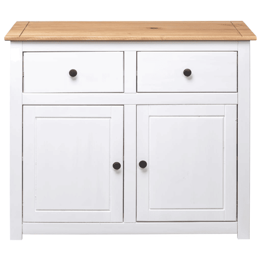 Aparador - Bufete - Móvei de apoio 93x40x80 cm pinho maciço Panama branco pt4011
