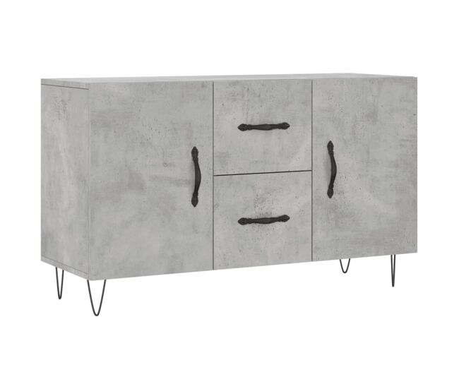 Aparador - mueble de almacenamiento de madera de ingeniería gris hormigón 100x36x60 cm es3274