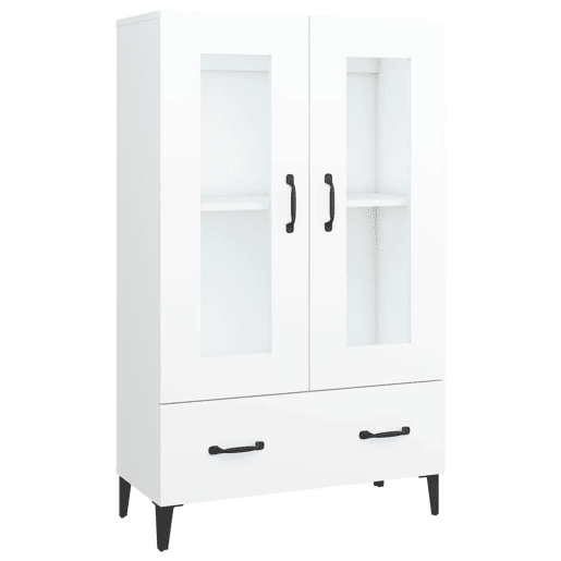 Armário alto - Bufete - Móvei de apoio 70x31x115 cm madeira processada branco pt2508
