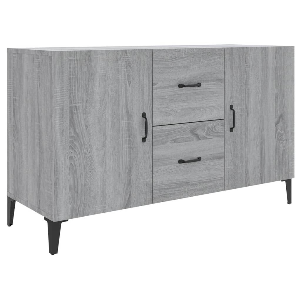 Aparador - Mueble de almacenamiento 100 Roble/ Gris
