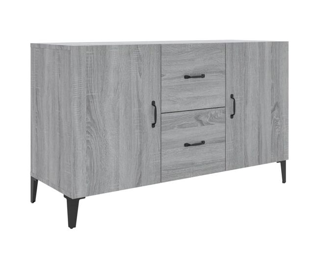Aparador - mueble de almacenamiento de madera de ingeniería gris sonoma 100x36x60 cm es3384