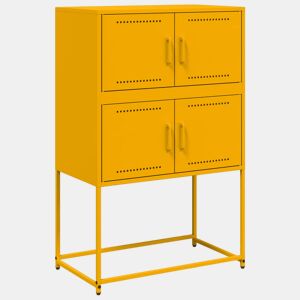 Aparador - Bufete - Móvei de apoio 68,5x38,5x107 cm aço amarelo mostarda pt2183
