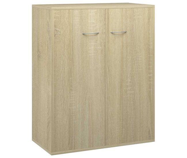 Aparador - mueble de almacenamiento de madera contrachapada color roble sonoma 60x30x75 cm es2618