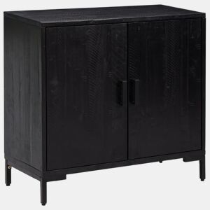 Aparador - Bufete - Móvei de apoio 75x35x70 cm pinho maciço preto pt4003