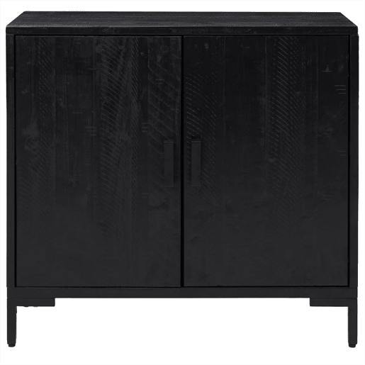 Aparador - Bufete - Móvei de apoio 75x35x70 cm pinho maciço preto pt4003