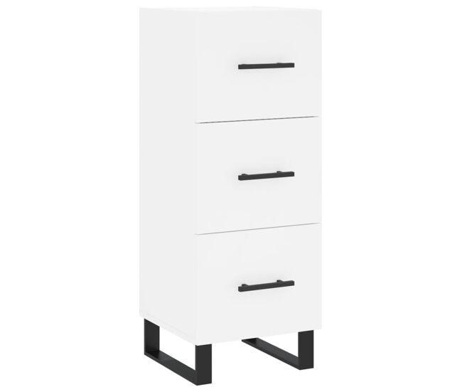Aparador - mueble de almacenamiento madera de ingeniería blanco 34,5x34x90 cm es4371