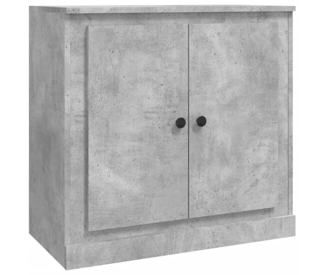 Aparador - mueble de almacenamiento de madera contrachapada gris hormigón 70x35,5x67,5 cm es2830