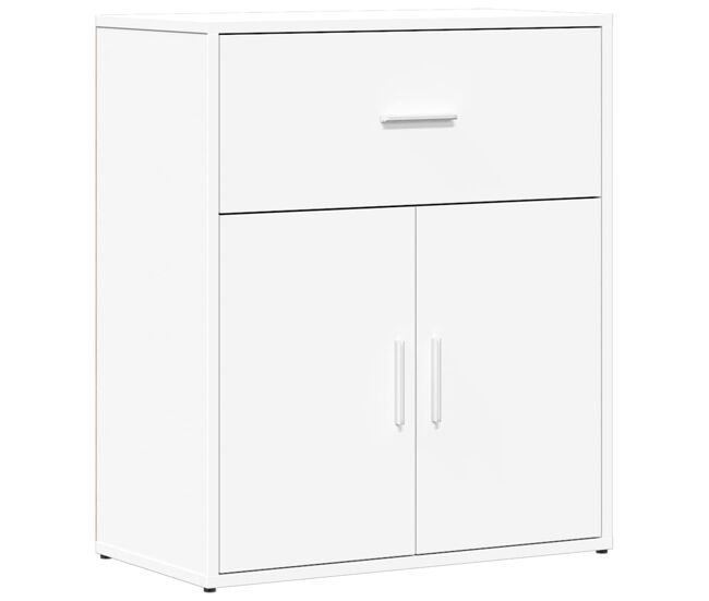 Aparador - mueble de almacenamiento de madera de ingeniería blanco 60x31x70 cm es3159