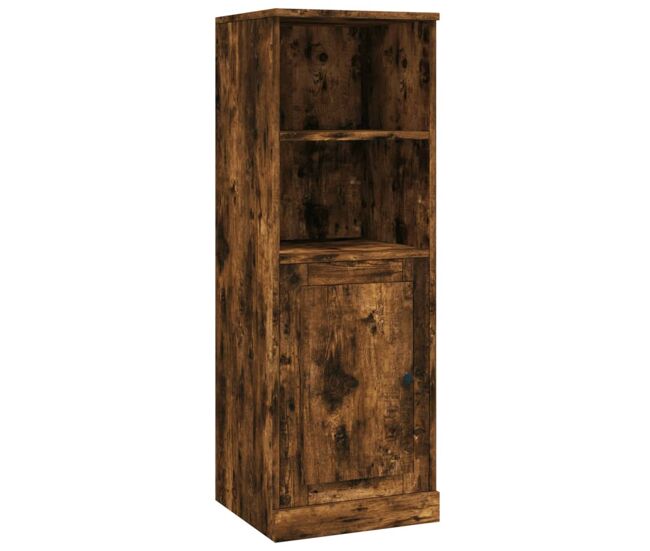 Aparador alto - mueble de almacenamiento madera contrachapada roble humo 36x35,5x103,5 cm es1201