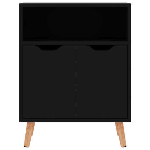 Aparador - Bufete - Móvei de apoio 60x30x72 cm derivados de madeira preto brilhante pt3567