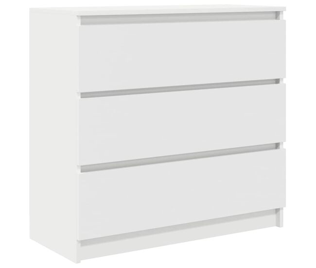 Aparador - mueble de almacenamiento blanco 80x35x76 cm madera de ingeniería es1664