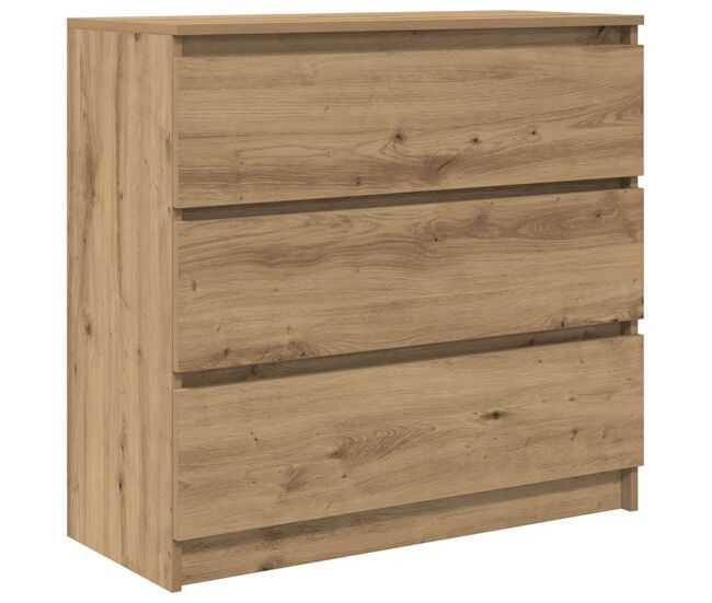 Aparador - mueble de almacenamiento artisan roble 80x35x76 cm madera de ingeniería es1643