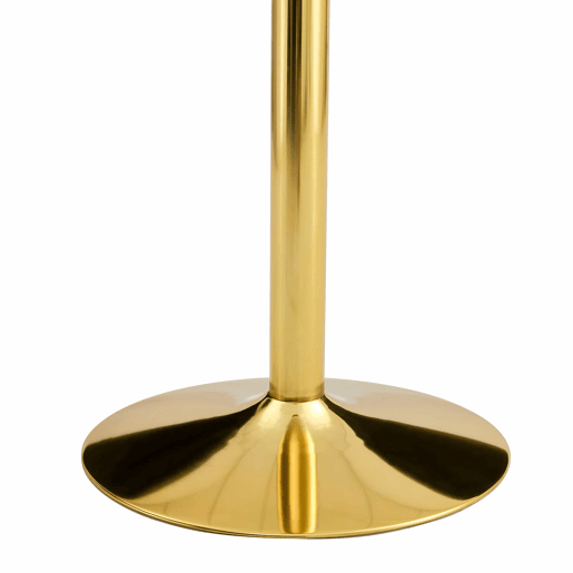 Mesa de bar moderna minimalista em vidro - 85 cm - Luxo leve - Dourado, Transparente
