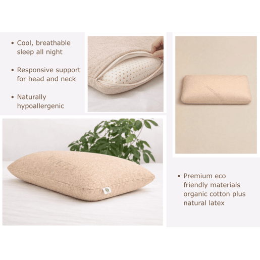 Almofada Látex 100% Algodão e linho 70X40 - Viscoelástico. Removível e lavável. ergonômico. 100% algodão e linho