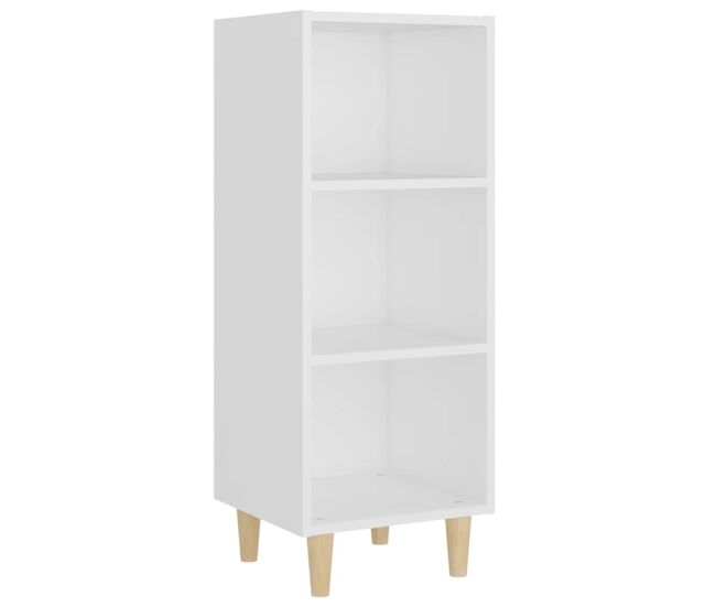 Aparador - mueble de almacenamiento de madera contrachapada blanco 34,5x32,5x90 cm es2457