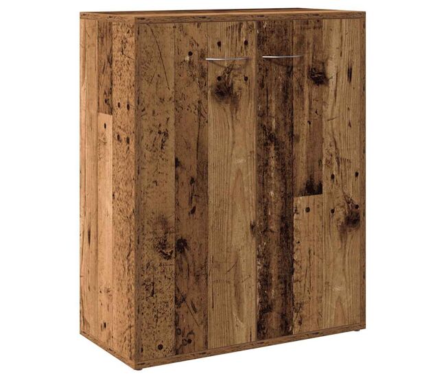 Aparador - mueble de almacenamiento de madera contrachapada madera envejecida 60x30x75 cm es2932