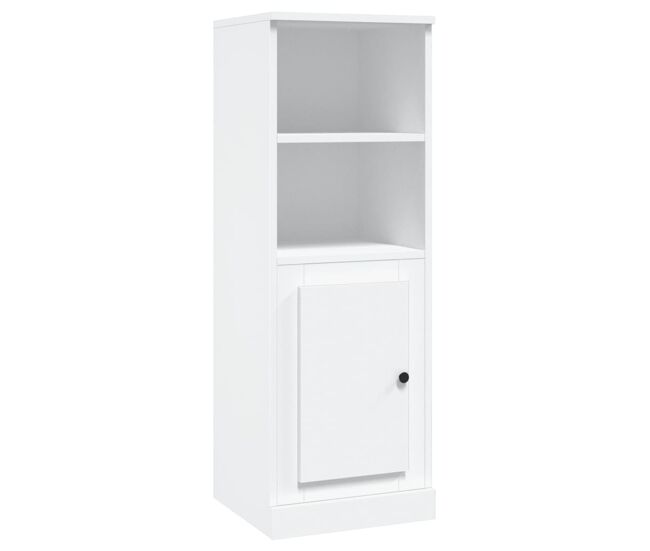 Aparador alto - mueble de almacenamiento madera contrachapada blanco 36x35,5x103,5 cm es615