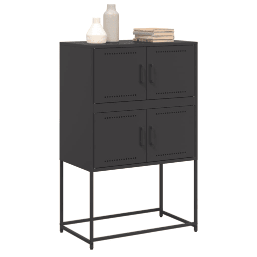 Aparador - Bufete - Móvei de apoio 68,5x38,5x107 cm aço preto pt2338