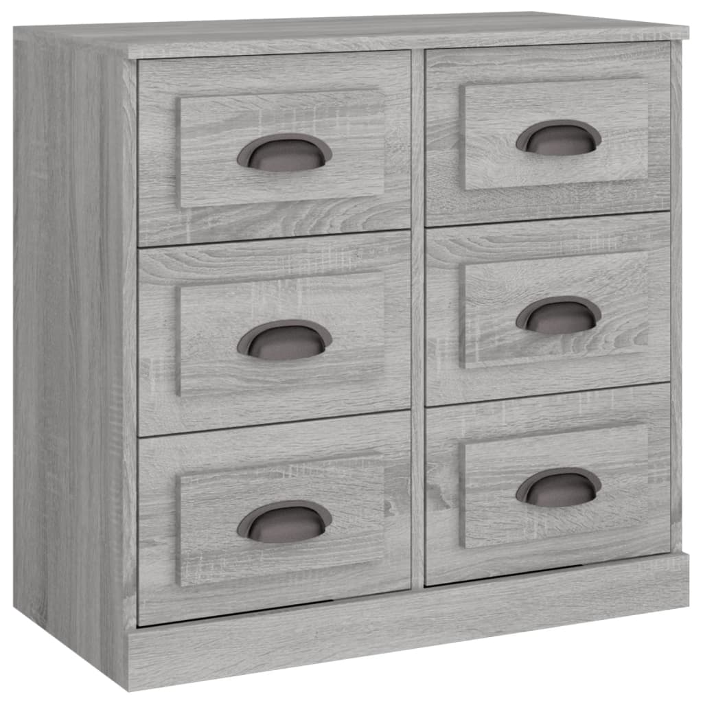 Aparador - Mueble de almacenamiento 70 Roble/ Gris
