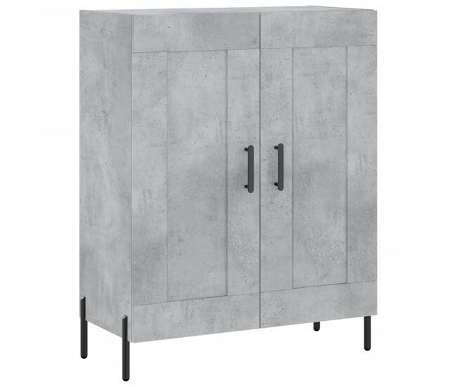 Aparador - mueble de almacenamiento de madera de ingeniería gris hormigón 69,5x34x90 cm es3355
