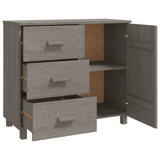 Aparador - Bufete - Móvei de apoio HAMAR 90x40x80 cm pinho maciço cinza-claro pt4115