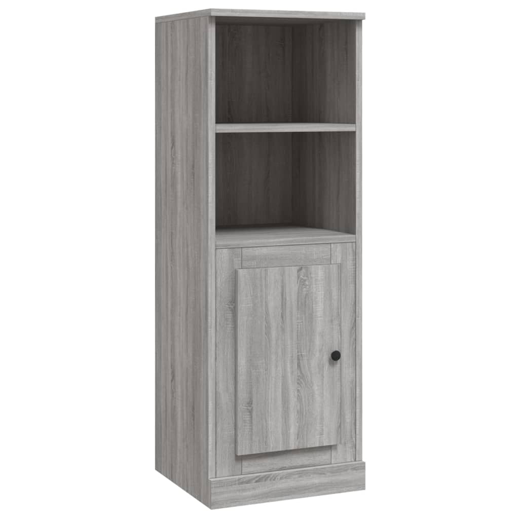 Aparador alto - Mueble de almacenamiento 36 Roble/ Gris