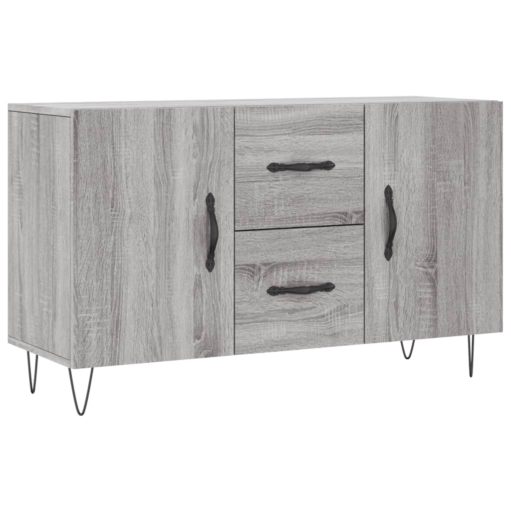 Aparador - Mueble de almacenamiento 100 Roble/ Gris