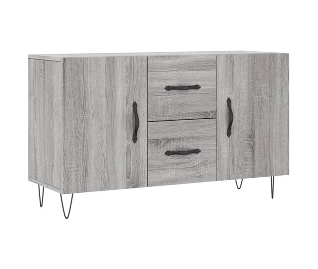 Aparador - mueble de almacenamiento de madera de ingeniería gris sonoma 100x36x60 cm es3388