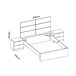 Conjunto de dormitorio Pack Astra cabecero + mesitas + aro Conjunto de dormitorio Pack Astra cabecero + mesitas + aro Blanco