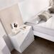 Conjunto de dormitorio Pack Loma cabecero + mesita + aro + cómo Conjunto de dormitorio Pack Loma cabecero + mesita + aro + cómo Blanco