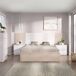 Conjunto de dormitorio Pack Loma cabecero + mesita + aro + cómo Conjunto de dormitorio Pack Loma cabecero + mesita + aro + cómo Blanco