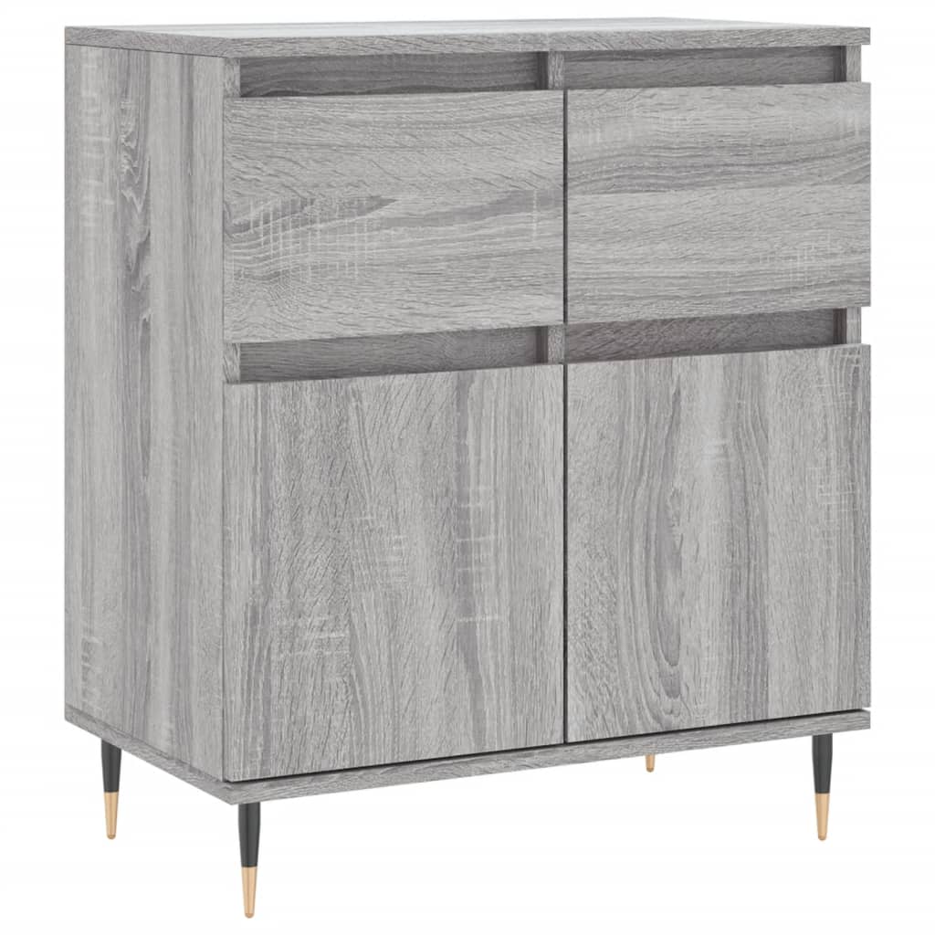 Aparador - Mueble de almacenamiento 60 Roble/ Gris