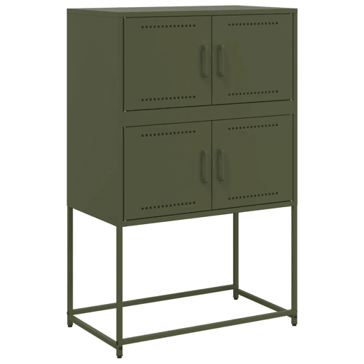 Aparador - Bufete - Móvei de apoio 68,5x38,5x107 cm aço verde azeitona pt2389