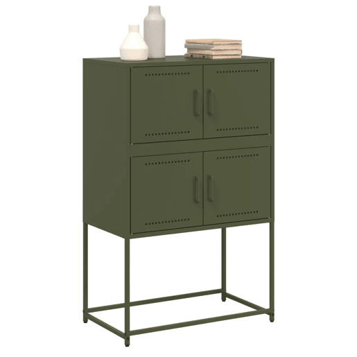 Aparador - Bufete - Móvei de apoio 68,5x38,5x107 cm aço verde azeitona pt2389