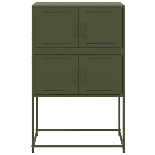 Aparador - Bufete - Móvei de apoio 68,5x38,5x107 cm aço verde azeitona pt2389
