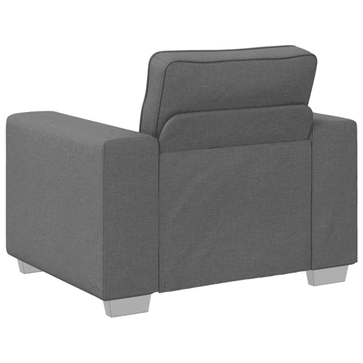 vidaXL Sofá 3 pcs Cinza Escuro Tecido de mistura de linho