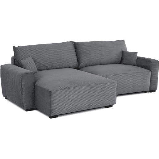 Sofá-Cama Chaise Longue BUDWING Lauren Cinza - 3 Lugares - 269x158x96 cm Sofá-Cama Chaise Longue BUDWING Lauren Cinza - 3 Lugares - 269x158x96 cm