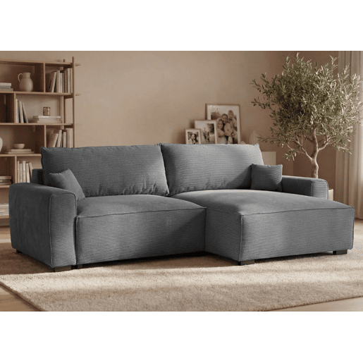 Sofá-Cama Chaise Longue BUDWING Lauren Cinza - 3 Lugares - 269x158x96 cm Sofá-Cama Chaise Longue BUDWING Lauren Cinza - 3 Lugares - 269x158x96 cm
