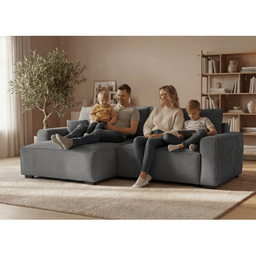 Sofá-Cama Chaise Longue BUDWING Lauren Cinza - 3 Lugares - 269x158x96 cm Sofá-Cama Chaise Longue BUDWING Lauren Cinza - 3 Lugares - 269x158x96 cm