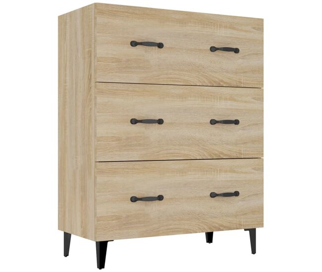 Aparador - mueble de almacenamiento de madera de ingeniería roble sonoma 69,5x34x90 cm es3751