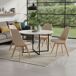 Pack 2 sillas comedor Bistro tapizadas patas haya roble Pack 2 sillas comedor Bistro tapizadas patas haya roble Beige