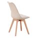 Pack 2 sillas comedor Bistro tapizadas patas haya roble Pack 2 sillas comedor Bistro tapizadas patas haya roble Beige